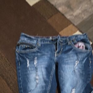 Amethyst Jeans Blue Distressed Boyfriend Jeans